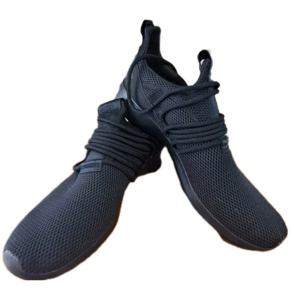 Adidas Men's 14 Black Cloudfoam Slip-On Mid-Top Sneakers